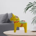 thumbnail image 6 of CoudarTitie Swedish Dala Horse Desktop Wood Souvenir Hand Painted Creative Nordic Statue for Yellow, 6 of 9