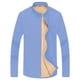 thumbnail image 2 of pstuiky camisa de manga larga para hombre, Camisa informal de manga larga con solapa y botones para hombre, color liso, a la moda, con forro polar camisetas de hombre xxl, 2 of 6