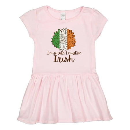 

Inktastic I m So Cute I Must Be Irish Sunflower Gift Toddler Girl Dress