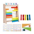 thumbnail image 1 of Matemáticas de madera Matemáticas Regalos de juguete de madera 10 filas Conteo de juguete para el juguete Educational para 2 3 4 5 6 años para niños, 1 of 7