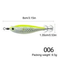 thumbnail image 4 of Anzuelo Calamar Luminoso Que Brilla en Cebo para Pesca Nocturna () Amarillo, 4 of 4