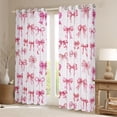 thumbnail image 2 of Feelyou Fashion Pink Bowknot Black Out Curtains, Kawaii Bow-tie Butterfly Curtains Pack of 2 (42x63 Each), Teens Kids Girls Women Bedroom Curtains, Window Curtains Bedroom Decor, 2 of 6