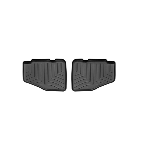 WeatherTech Custom Fit FloorLiners compatible with Jeep Wrangler 2-Door, Wrangler Unlimited 2-Door - 2nd Row (2-Piece Liner), Black