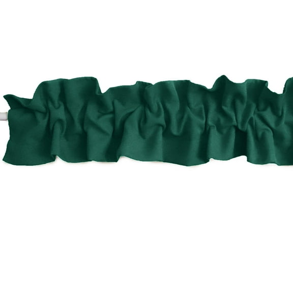 Solid Poplin Curtain Sleeve Topper Hunter Green