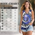 thumbnail image 7 of FUIALDOLG Womens Galaxy Music Note Tank Tops Summer Casual Loose Fit Vest Flowy Tunic Tops Workout Tennis T-shirts Plus Size,Honeymoon,Travel Outfits,4XL, 7 of 7