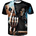 thumbnail image 1 of Ropa Interior Hombre Bebida Camiseta Cerveza Hombre Calavera Camiseta Hombres/Mujeres Camisas Góticas De Talla Grande 3D Estampado Negro Camisetas Verano Manga Corta Para Hombre Tops,D-947,Xs Xishao ropa, 1 of 1