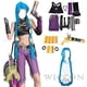 thumbnail image 2 of Disfraz de Cosplay del juego de anime LOL Arcane, disfraz de Cosplay de Crit Loli Jinx, disfraz de Cosplay de Loose Cannon, zapatos, peluca, disfraz de Carnaval sexy para mujer, 2 of 5