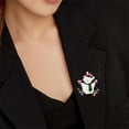 thumbnail image 2 of Rhinestone Christmas Snowman Brooch Pin for Women Unisex Silver Gold-Toned Enamel Pearl AB Crystal Cartoon Badges Brooches Lapel Pins Suit Collar Dress Accessories Xmas Jewelry for Winter, 2 of 12