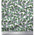 thumbnail image 1 of Soimoi Modal Satin Fabric Leaves & Floral Block Print Fabric by The Yard 42 Inch Wide, 1 of 3
