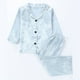 thumbnail image 2 of Odeerbi 1-8 Años Niños Niñas Pijama de Satén Con Solapa Entallada Camisa de Manga Larga Conjunto de Pantalones Suave Ropa de Dormir de Dos Piezas Pijama de Dos Piezas, 2 of 9
