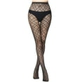 thumbnail image 2 of Lilgiuy Fishnet Stockings for Women Fishnets Thigh High Waist Pantyhose Stockings Black Fishnets, 2 of 5