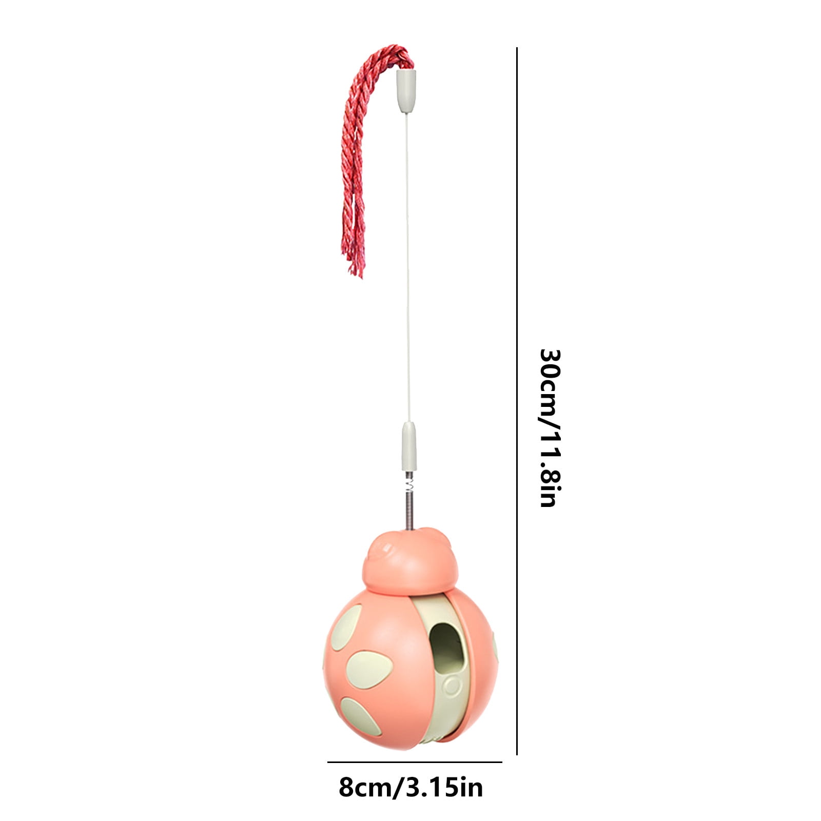 Interactive Cat Toy Rolling Ball with Food Dispenser - Tumbler Design, Bounce Teaser Wand, Cat Toy Balls, Funny Exercise, Safe Play Pet Toy Indoor for Bored Kittens Adults Cats(2PC)