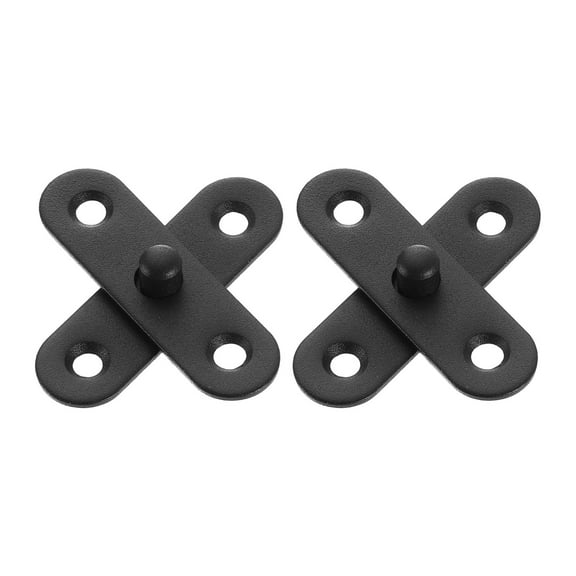 2Pack 360 Degree Rotating Pivot Hinges, 57 x 16.3mm Concealed Hinge, Black