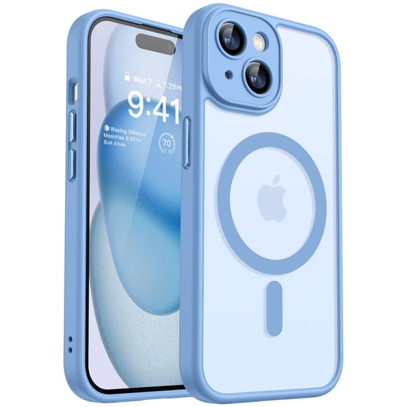 Funda magnética CANSHN para iPhone 15 6.1 - Azul claro