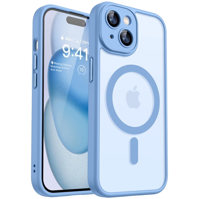 Funda magnética CANSHN para iPhone 15 6.1 - Azul claro