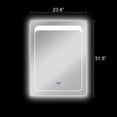 thumbnail image 2 of Chloe Lighting CH9M008BL32-VRT 32 in. 3 Color Temperatures 3000K-6000K Luminosity Back Lit Rectangular Touchscreen LED Mirror, 2 of 17