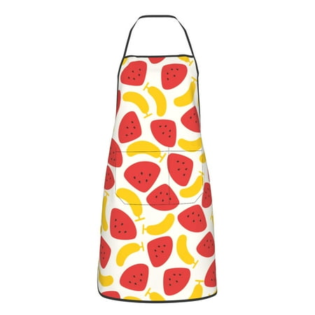 

XMXY Chef Aprons with Pockets for Women Men Fruit Background Pattern Waterproof Cooking Kitchen Aprons 28.3 x 20.4 Inches