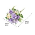 thumbnail image 3 of Realistic Artificial Peony Bouquet Faux Silk Flowers Fake Flower Arrangement Home Wedding Party Centerpiece Decor Gift Set, 3 of 6
