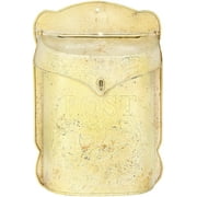 Creative Co-op Yellow Embossed Tin Letter Post Box, 10.5" x 15.5",DA5059ZUY