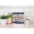 thumbnail image 4 of Laundry Room Blue Woodgrain 10 x 10 Wood Tabletop Sign Plaque, 4 of 4