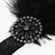 thumbnail image 4 of Diadema De Plumas Con , Diadema Con , Fascinador Elástico De año 20, Gran De, 4 of 9
