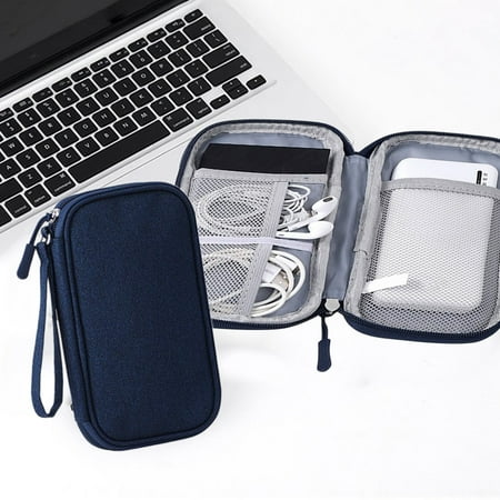 RXMEKW Usb Power Bank Digital Accessories Storage Bag Multi-Layer Power Hard Protective Case Power Bank Usb Headset Dustproof Data Cable