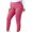 Hot Pink, variant on Xinsrenus Women's Oversized Elastic Waist Split Hem Capri Leggings Stretchy Slim Fit Yoga Pants Casual Daily Sports Gym Bottoms