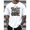 thumbnail image 2 of Men Casual Short Sleeve Tee 1 Pcs 100% Heavy Cotton - Comfortable Crew Neck, Soft Adorable Tees Tops, 2 of 12