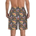 thumbnail image 3 of Naloa Colorful Flowers with Butterfly Men's Beach Shorts, Surfing shorts, Swim trunks, Quick Dry Swim Trunks for Surfing Beach Fun - XX-Large, 3 of 9