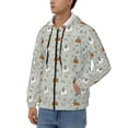 thumbnail image 3 of Kdxio Little Puppies Print Men Hoodies Casual Hoodies for Men with Zip Pockets Full Zip Long Sleeve Sweatshirt Sports Hooded Jacket-3X-Large, 3 of 5