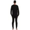 thumbnail image 3 of #followme Men's Solid Thermal Henley Adult Onesie (Black, Small), 3 of 3