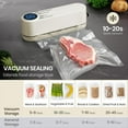 thumbnail image 2 of Mini Selladora Al Vacío para Alimentos, , Inalámbrica, Recargable, para Almacenar Alimentos Secos y Húmedos, Termoselladora para Bolsas, Color Beige., 2 of 5