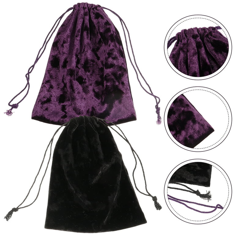 HRX Package Little Velvet Drawstring Pouches, 20pcs Black Velvet Cloth Bags for Jewelry Small Gift (2.8 x 3.6 Inches)