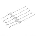 thumbnail image 1 of Bracelet Bezel, 5Pcs Chain Bezel Base DIY Adjustable Stainless Steel  For Embossed Pendants For Handicrafts For Jewelry, 1 of 8