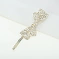 thumbnail image 3 of Unique Bargains 1 Pc Hair Clips Cute Full Rhinestone Bow Spring Clip Hairdo Clip Gold Tone Transparent, 3 of 5