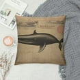 thumbnail image 2 of JEUXUS  Whale Throw Pillow Cover Decorative Pillowcase Sea Life Nautical Decor Sofa Couch Bed Throw Cushion Cover Decoration, 2 of 5