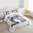 thumbnail image 3 of Homewish Letter K Monogrammed Bedding Comforter Set,Cartoon Astronaut Twin Comforter Sets,Watercolor Ink Painting Bedding Set For Kids,Microfiber Room Decorative Reversible,2pcs, 3 of 8