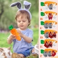 thumbnail image 3 of B Carrot Bag Toy Set With 3 Rabbit Dolls Unzip Decor For Easter Gift Soft Plush Play, 3 of 3