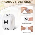 thumbnail image 3 of 1 Inch M Clothing Size Stickers, 500 Pcs Round Self Adhesive Labels Shirt Size Labels Semi-Gloss Adhesive Stickers for Retail Clothing t Shirt Skirt, Black (2 Roll), 3 of 7
