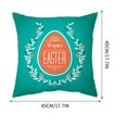 thumbnail image 4 of Qocolhg Happy Easter Throw Pillow Covers 18x18 Inch Bunny Egg Spring Floral Decorative Holiday Party Cushion Cases for Sofa Couch, Easter Decorations for Home, 4 of 5