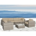 thumbnail image 4 of Livingsource International Wicker/Rattan 6 - Person Seating Group with Cushions Taupe, 4 of 5