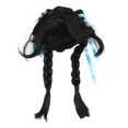 thumbnail image 2 of Long Black Wig Braiding Easy Adjust Firmly Wear Cartoon Costume Wigs for Cosplay Party, 2 of 5