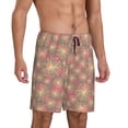 thumbnail image 2 of Kdxio Fireworks1 Print Mens Sleep Shorts Bottoms Soft Comfy Pajama Wear Pants with Drawstring Pockets, 2 of 5