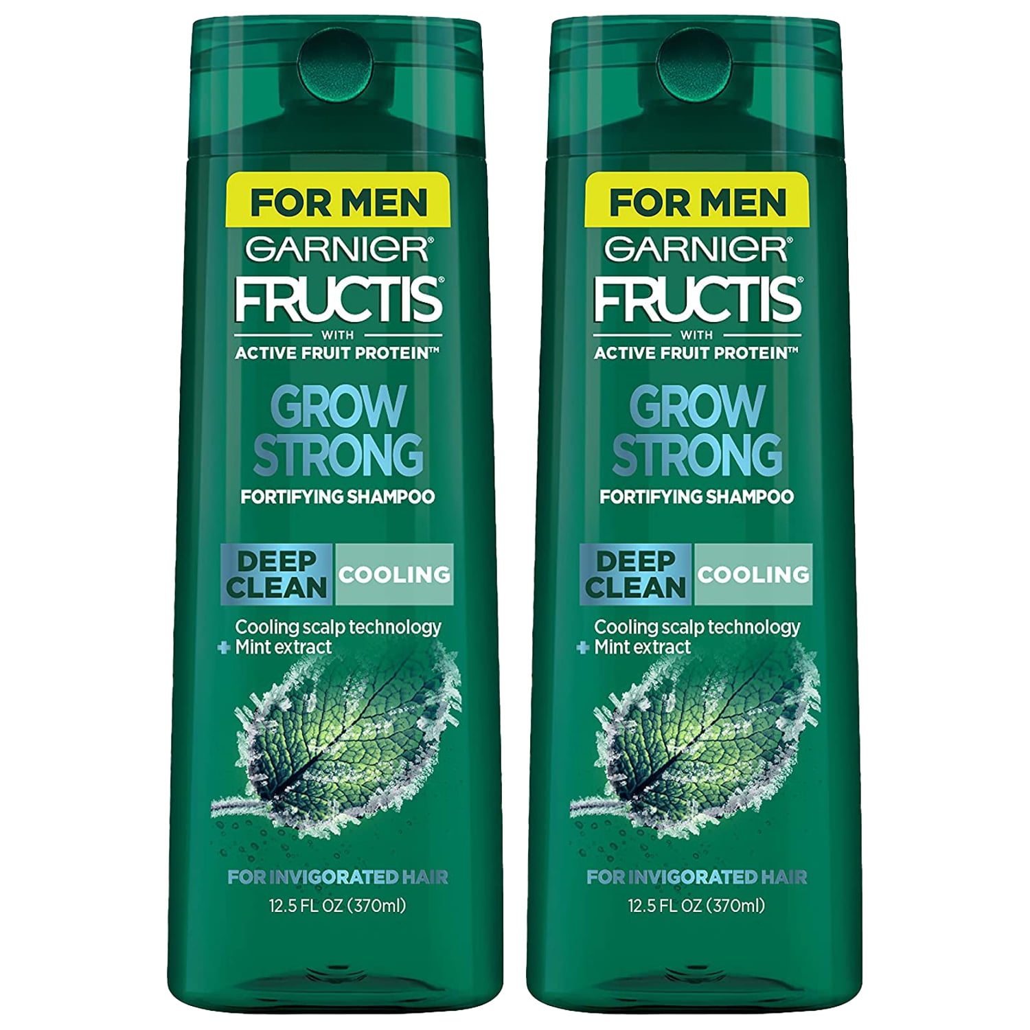 Goed doen Spoedig Maand Pack of (2) Garnier Hair Care Fructis Grow Strong Cooling Deep Clean Shampoo  for Men for Invigorated Hair, 12.5 Fl Oz - Walmart.com