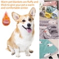 thumbnail image 6 of Ljxge Warm Fleece Pet Blanket For Dogs Cats, Cute Cartoon Print Soft Flannel Mat, All Season Bed Cover For Indoor Outdoor Travel Car Sofa, Machine Washable S, 6 of 8