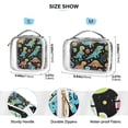 thumbnail image 4 of Cute Colorful Line Dinosaurs Clear Cosmetic Bags with Handles PVC Toiletry Bags Zipper Waterproof Portable for Traveling 2 Pcs, 4 of 7
