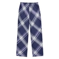 thumbnail image 2 of Blue and White Checkered Pattern Pajama Pants Soft Lightweight Lounge Pants Bottoms Sleep Pants Warm Comfy, 2 of 9