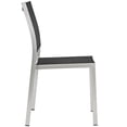 thumbnail image 2 of Shore Side Chair Outdoor Patio Aluminum Set of 2 Silver Black, 2 of 4