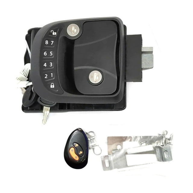 Mistaha RV Electronic Password Lock Remote Control Anti-theft Lock for Motorhomes, Cars, and Yachts - Black, Left Version, Battery Included