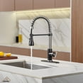 thumbnail image 3 of CASAINC Single Handle Kitchen Faucet with Pull Down Sprayer, Deck Mounted, Brushed Nickel, 3 of 4